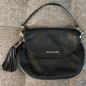 Michael Kors Black leather purse with long strap